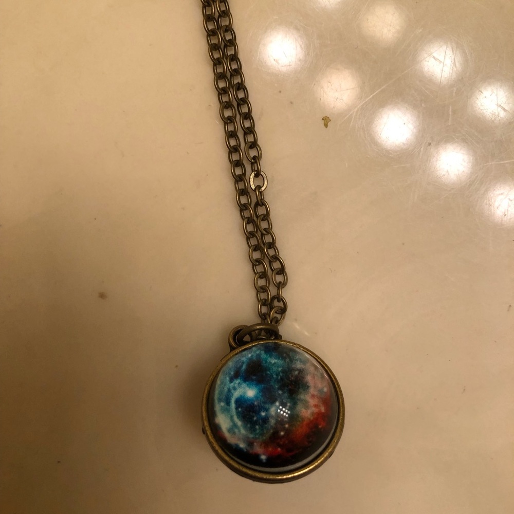 Galaxy Marble Pendant Necklace